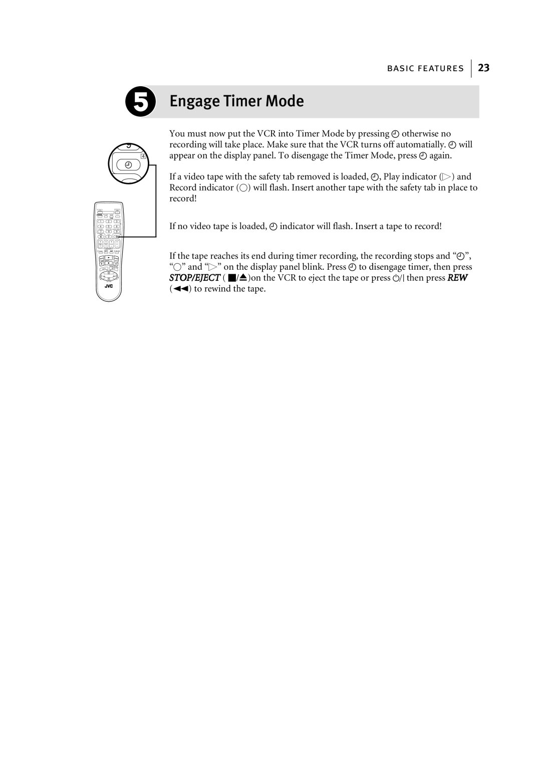 JVC HR-S6955EK manual Engage Timer Mode 