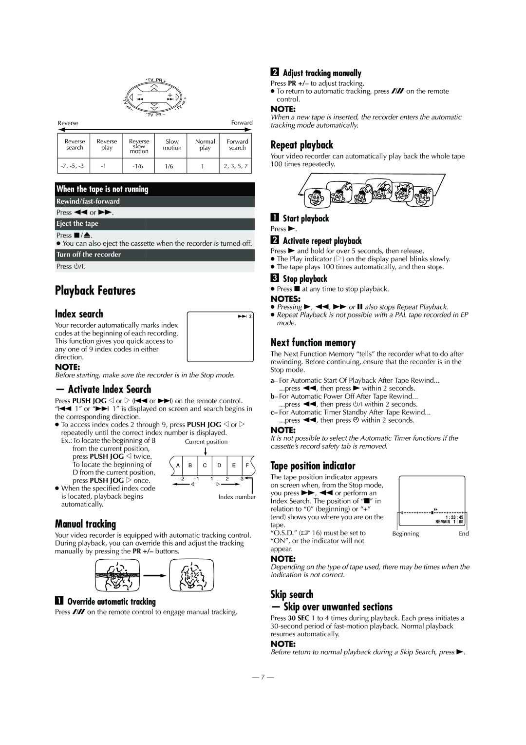 JVC LPT0799-001A, HR-S6960AA, 0703-AH-PJ-BJ specifications Playback Features 