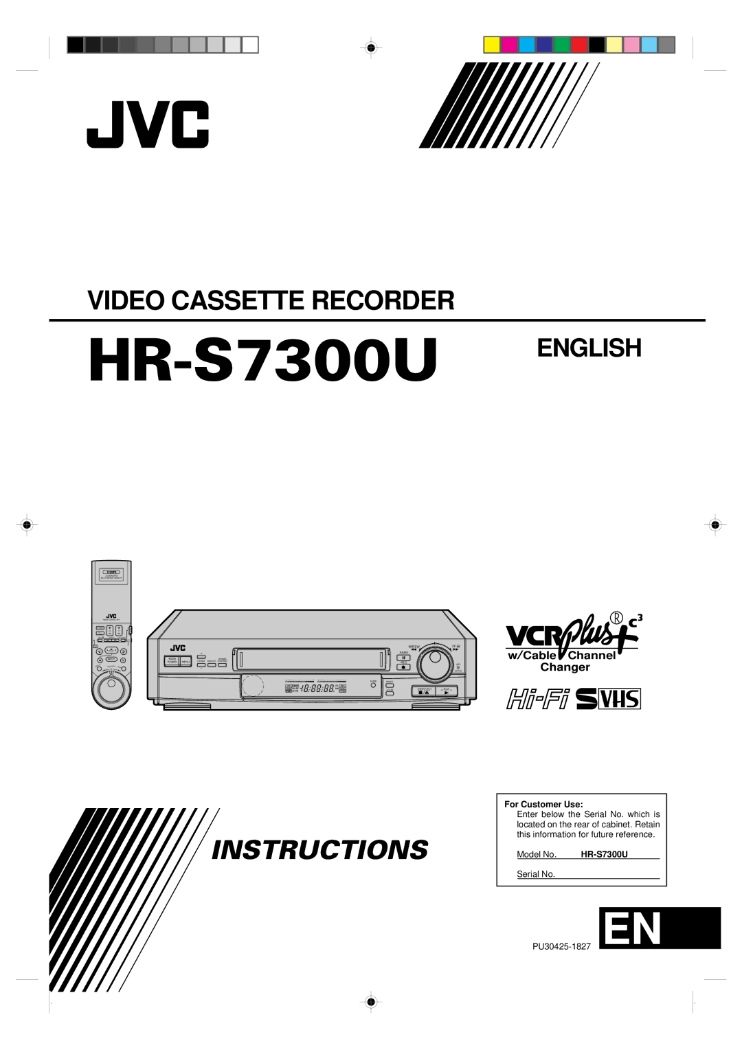 JVC manual HR-S7300U English 