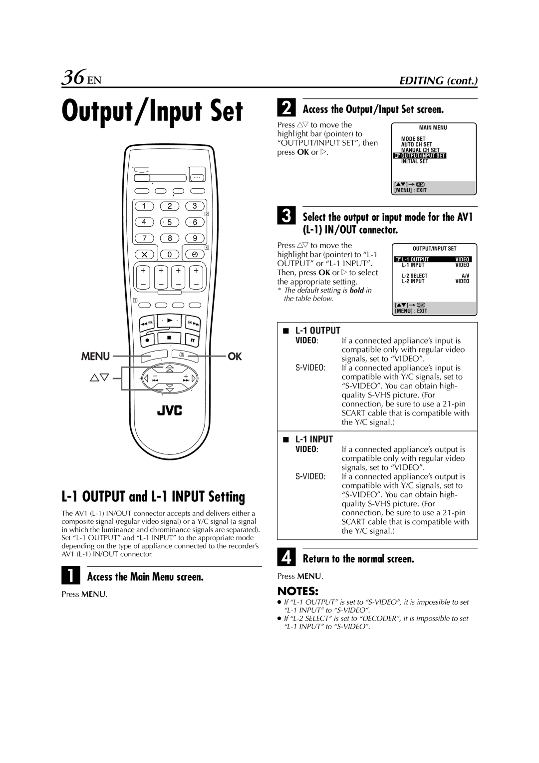 JVC HR-S7700EU, HR-S7722EU, HR-S7711EU specifications Output, Input, Press rt to move 