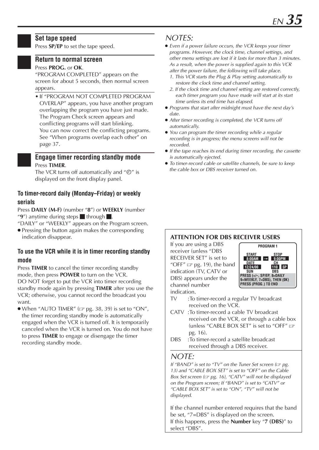 JVC HR-S7800U manual To timer-record daily Monday-Friday or weekly serials, Off, Catv, Dbs 