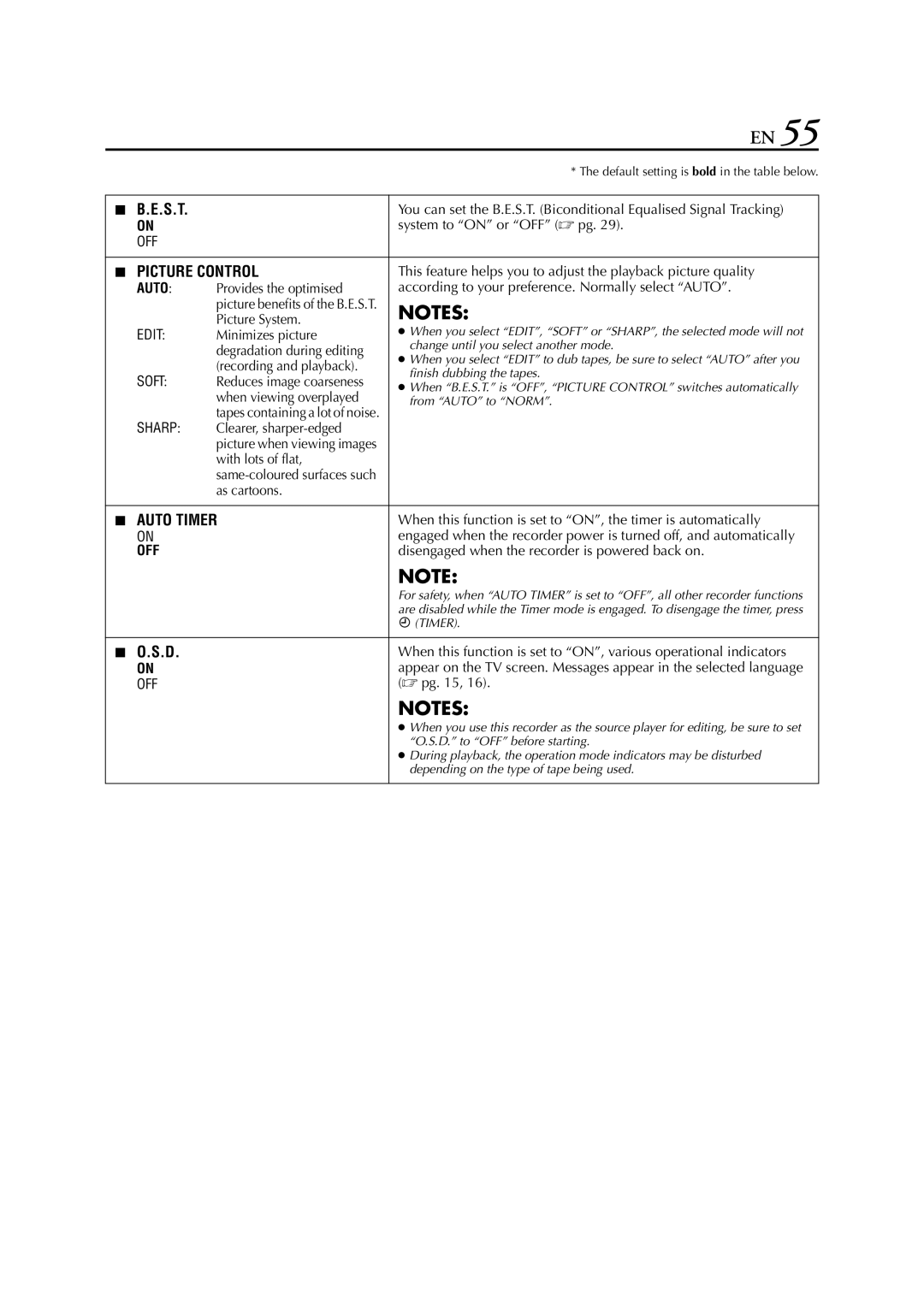 JVC HR-S7851EU System to on or OFF  pg, Picture System, Minimizes picture, Degradation during editing, With lots of flat 