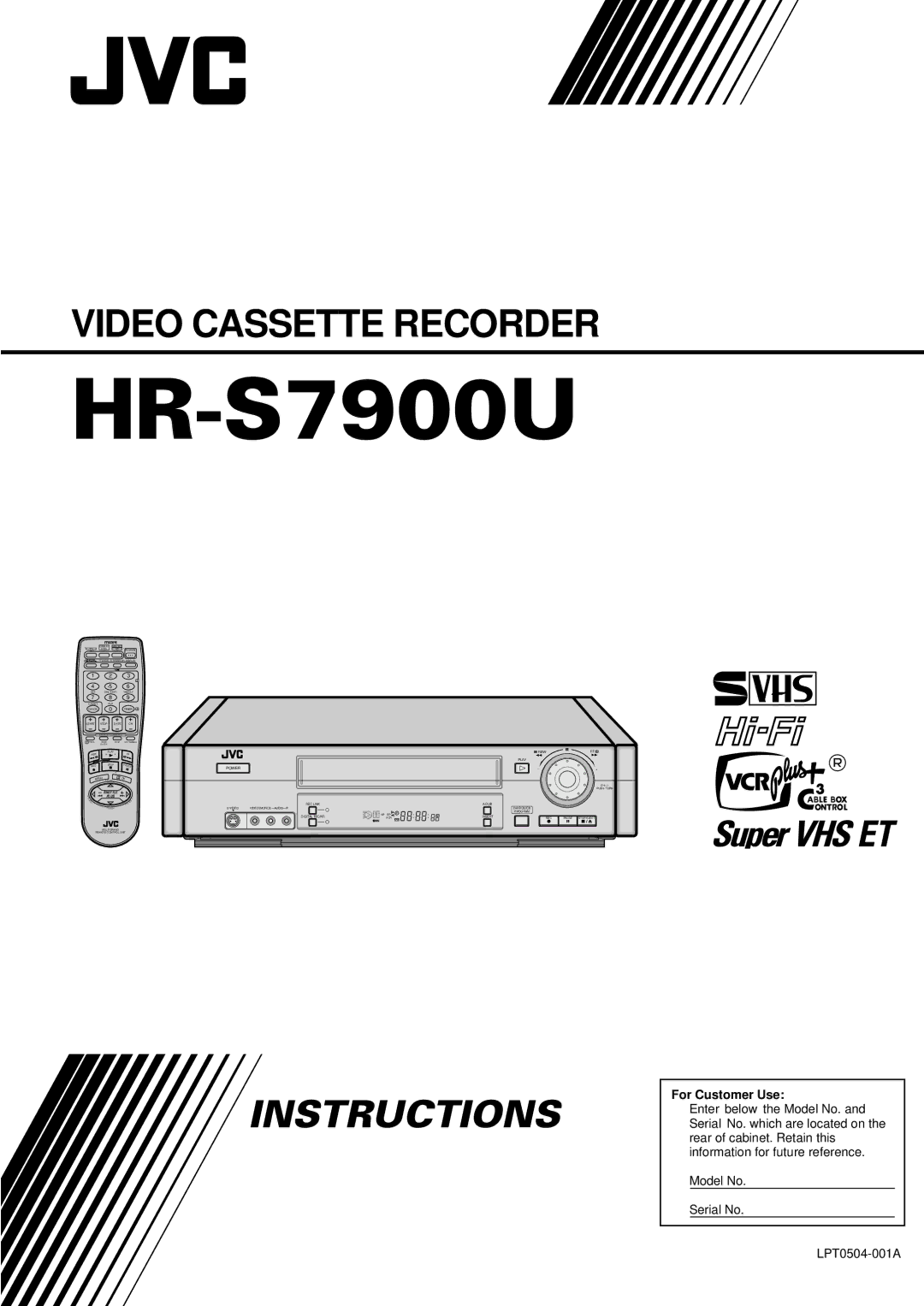 JVC HR-S7900U manual 