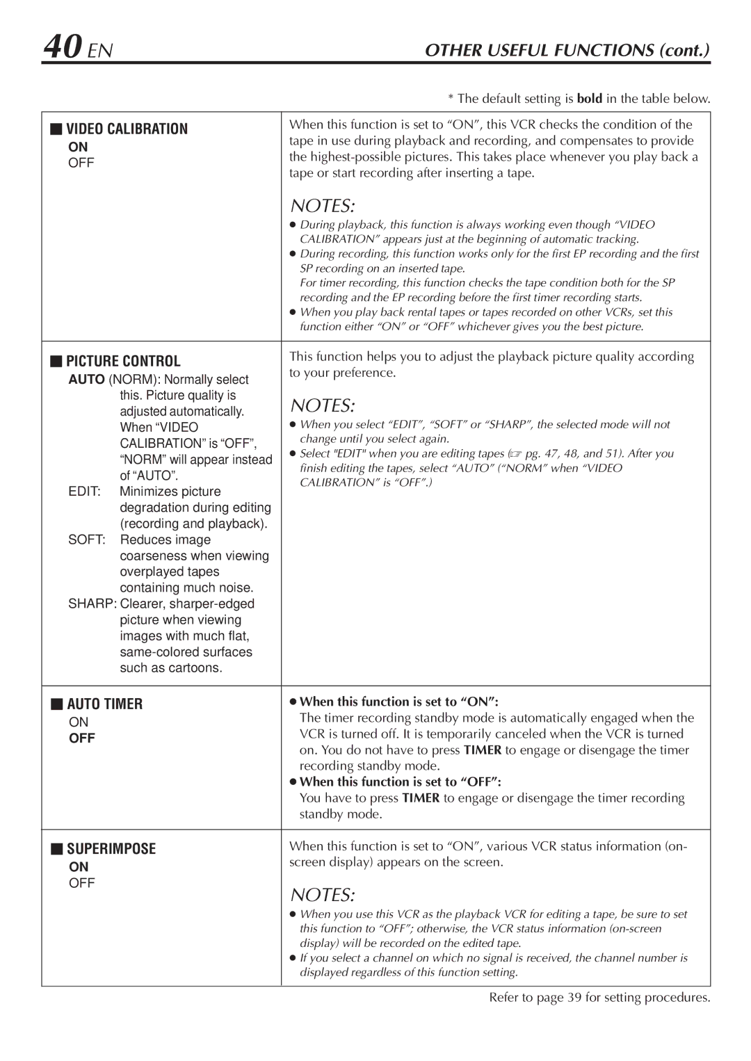 JVC HR-S7900U manual When this function is set to on, When this function is set to OFF 