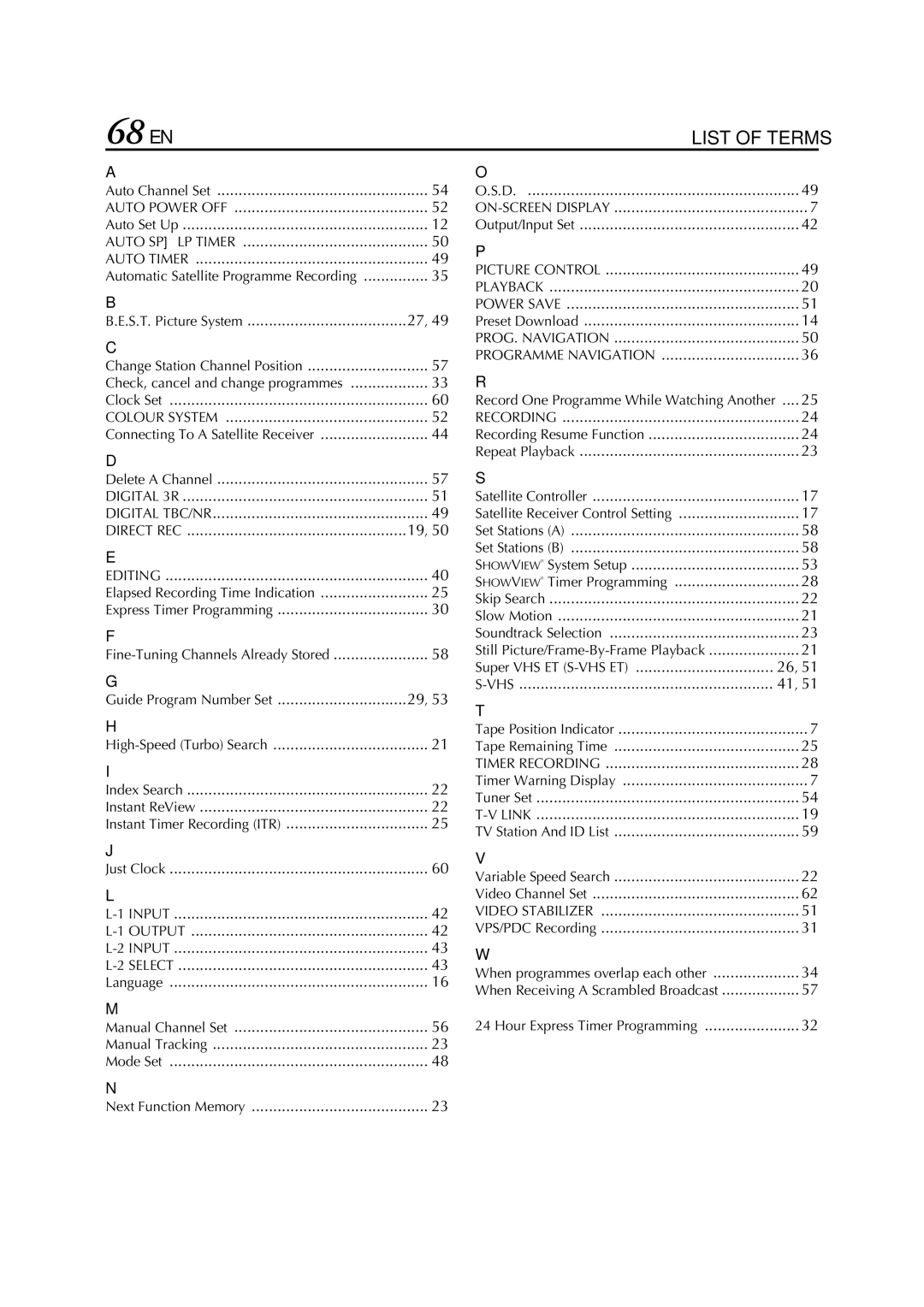 JVC HR-S7950EU specifications 68 EN 