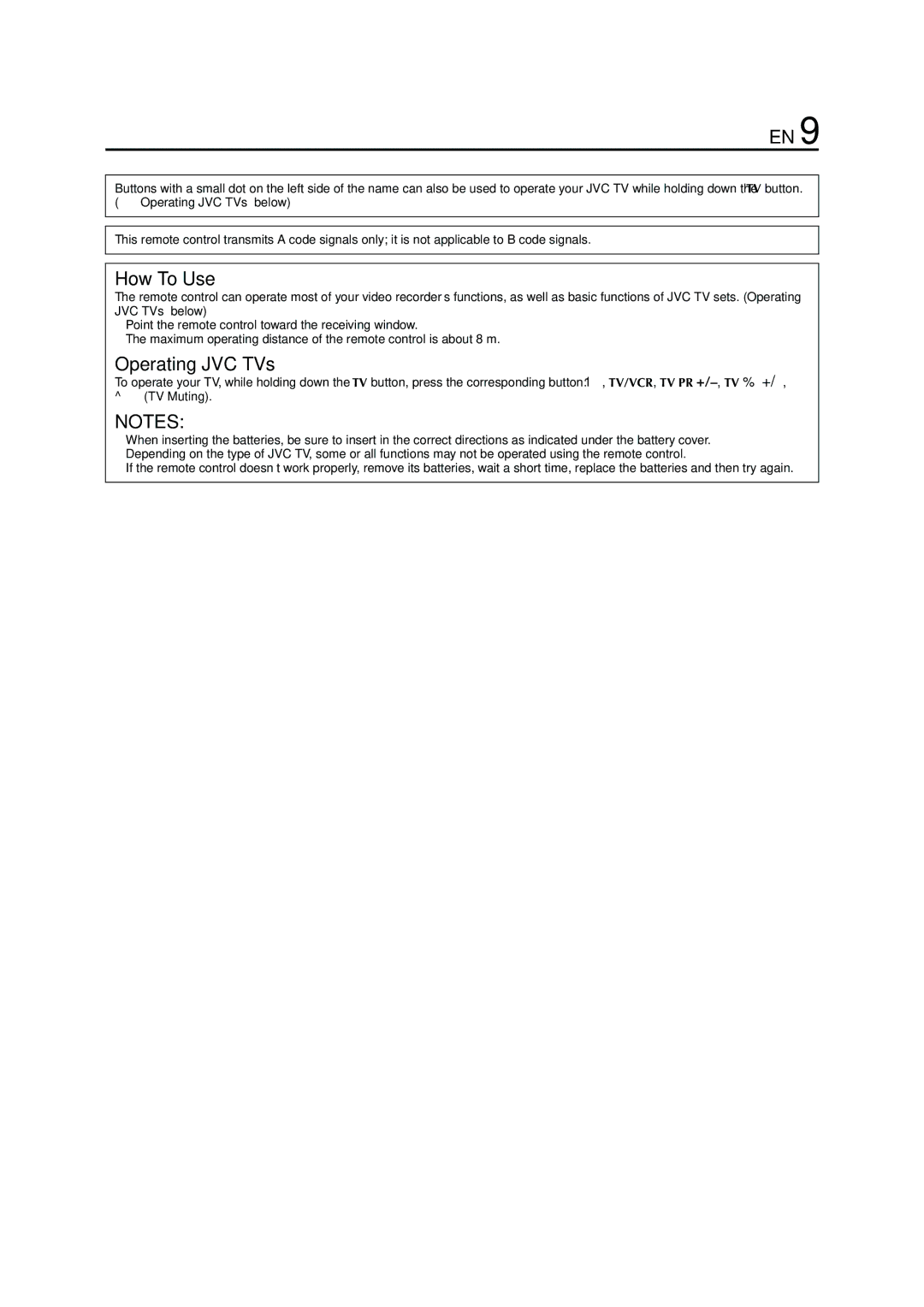 JVC HR-S7950EU specifications How To Use, Operating JVC TVs 