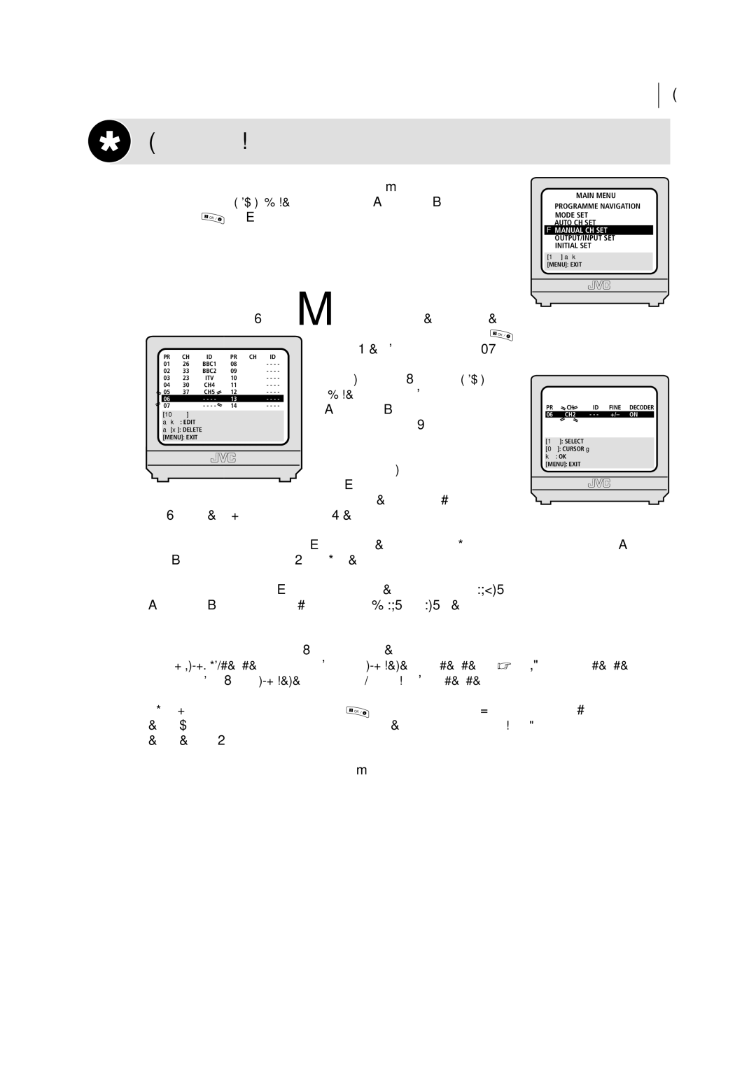 JVC HR-S7955EK manual Manual Channel Setup, Press Or E 