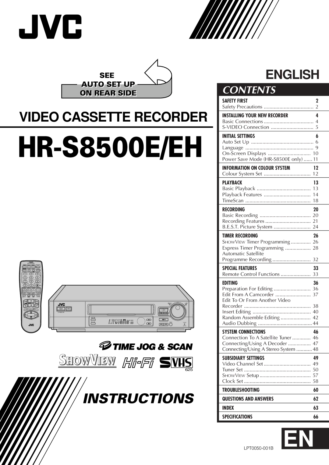 JVC HR-S8500E/EH specifications 