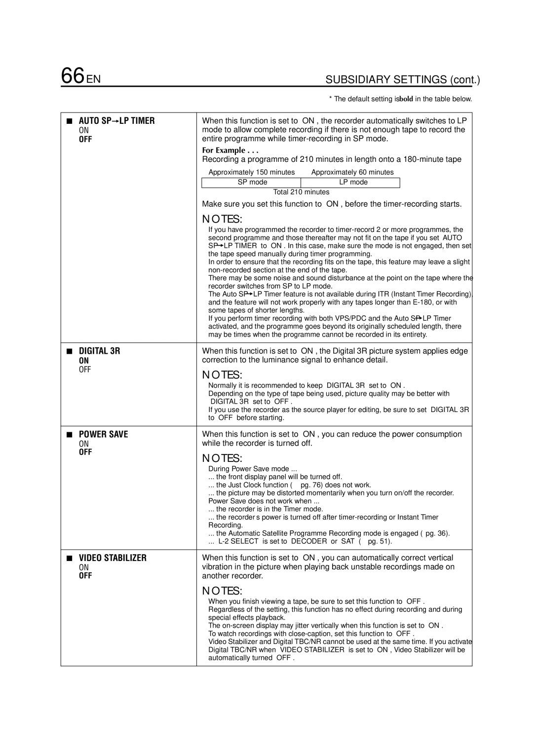 JVC HR-S8700EU specifications 66 EN, For Example 