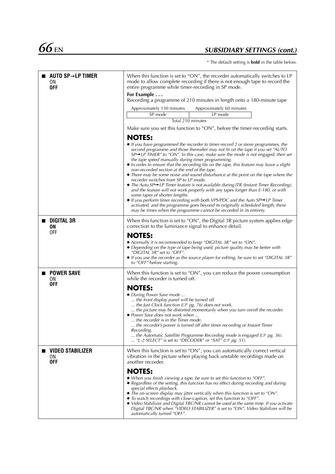 JVC HR-S8700EU specifications 66 EN, For Example 