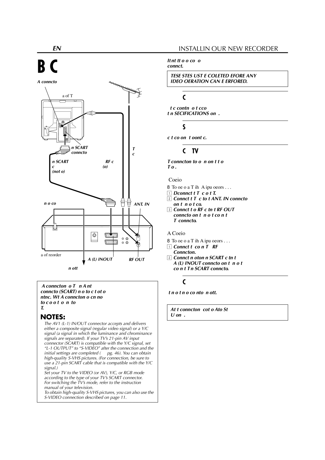 JVC HR-S8850EU 10 EN, Check the contents, Situate the recorder, Connect the recorder to TV, Connect the recorder to mains 