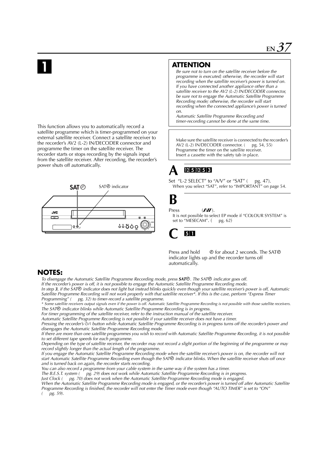 JVC HR-S8850EU Programme Recording, Select the L-2 Select mode, Recording mode, Before performing the following steps 