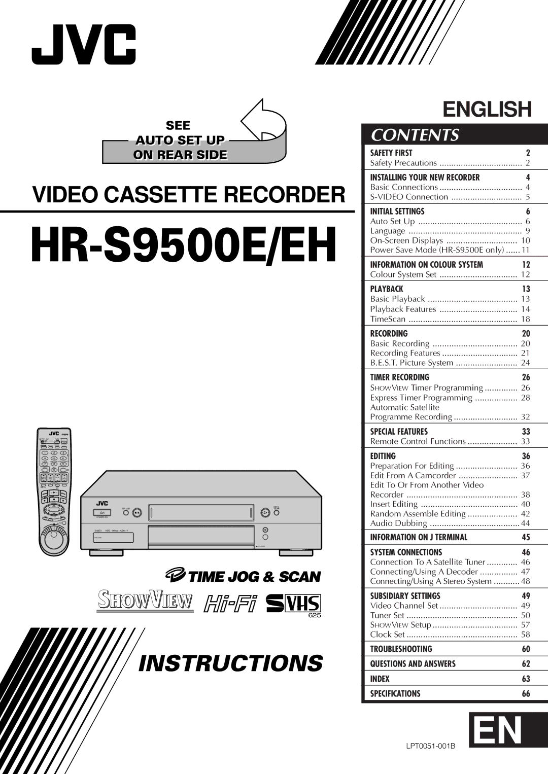 JVC HR-S9500EH specifications HR-S9500E/EH 