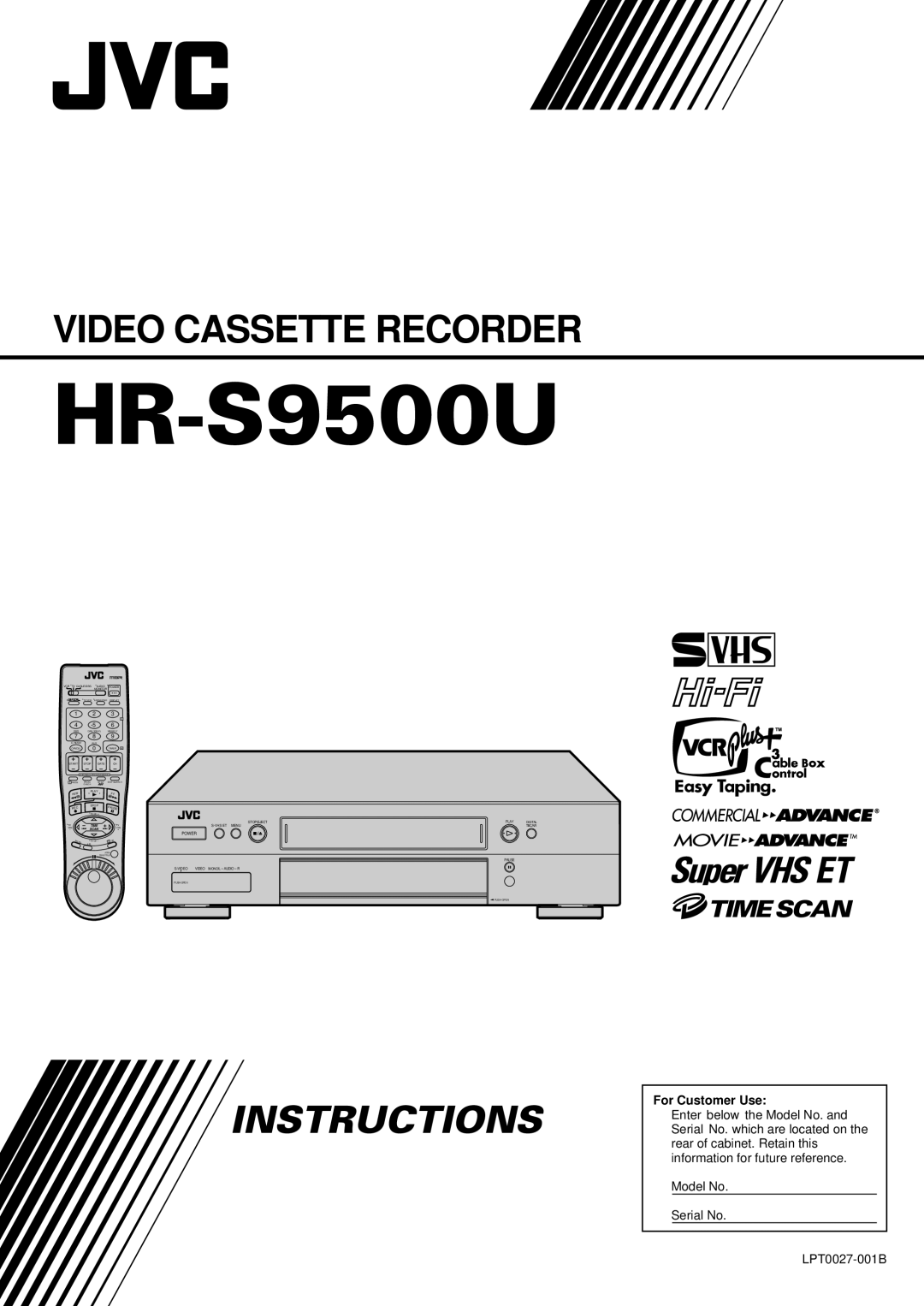 JVC HR-S9500U manual 