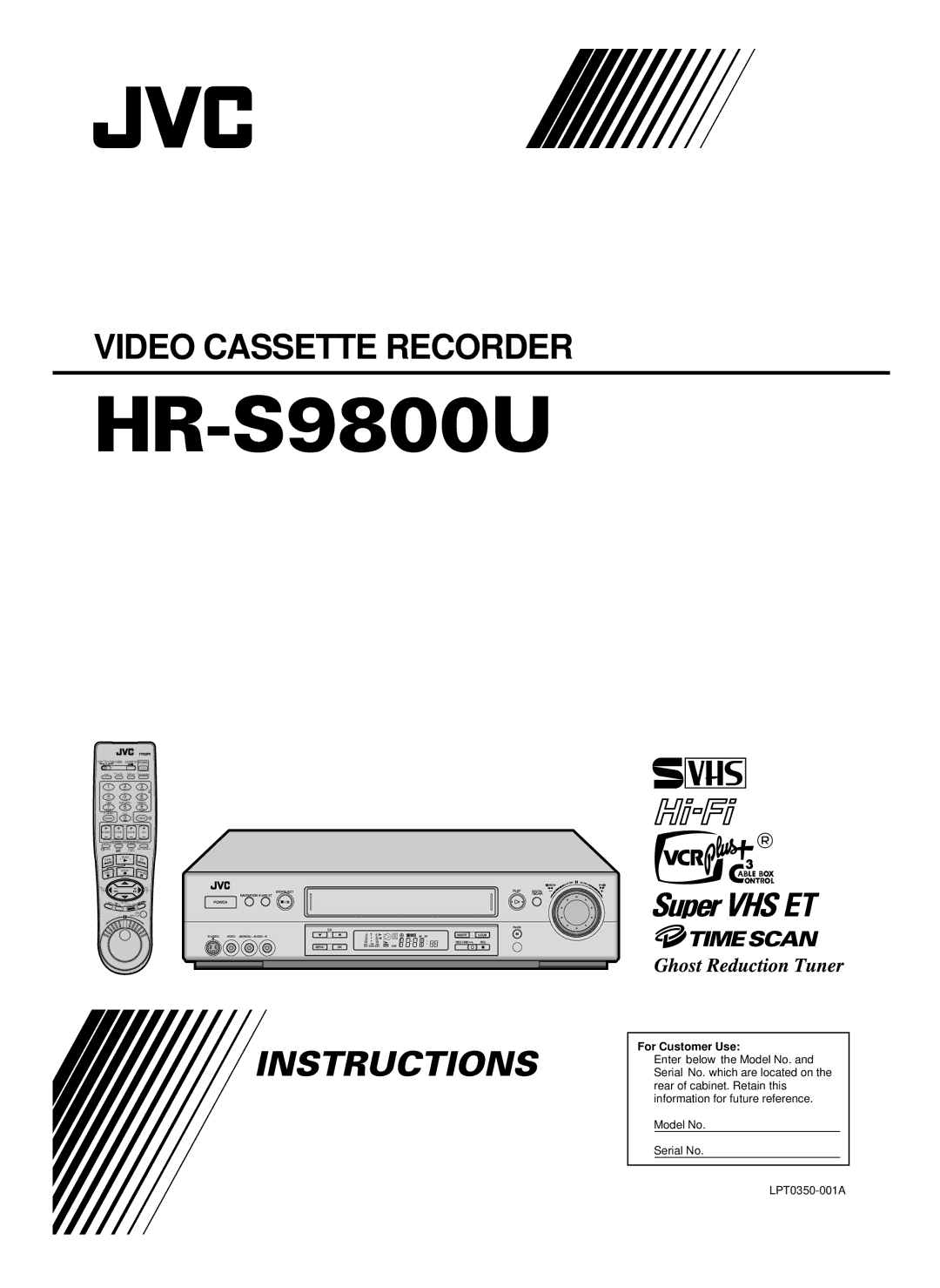 JVC HR-S9800U manual 