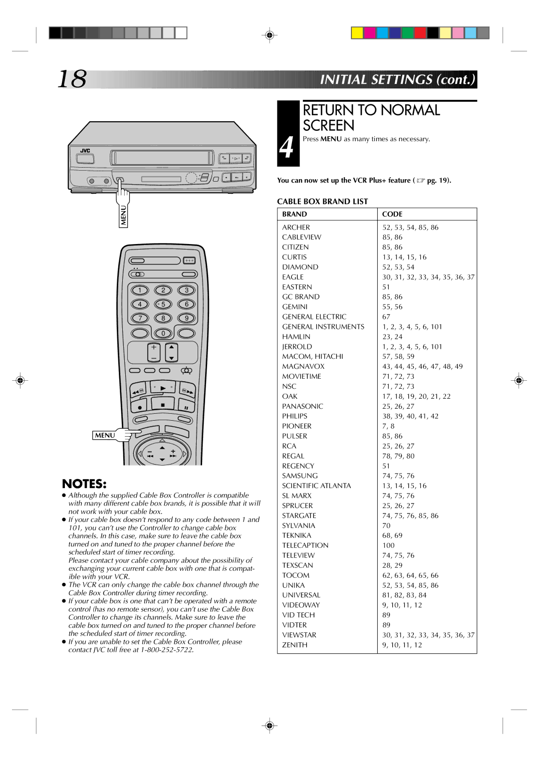 JVC HR-VP434U manual You can now set up the VCR Plus+ feature pg 