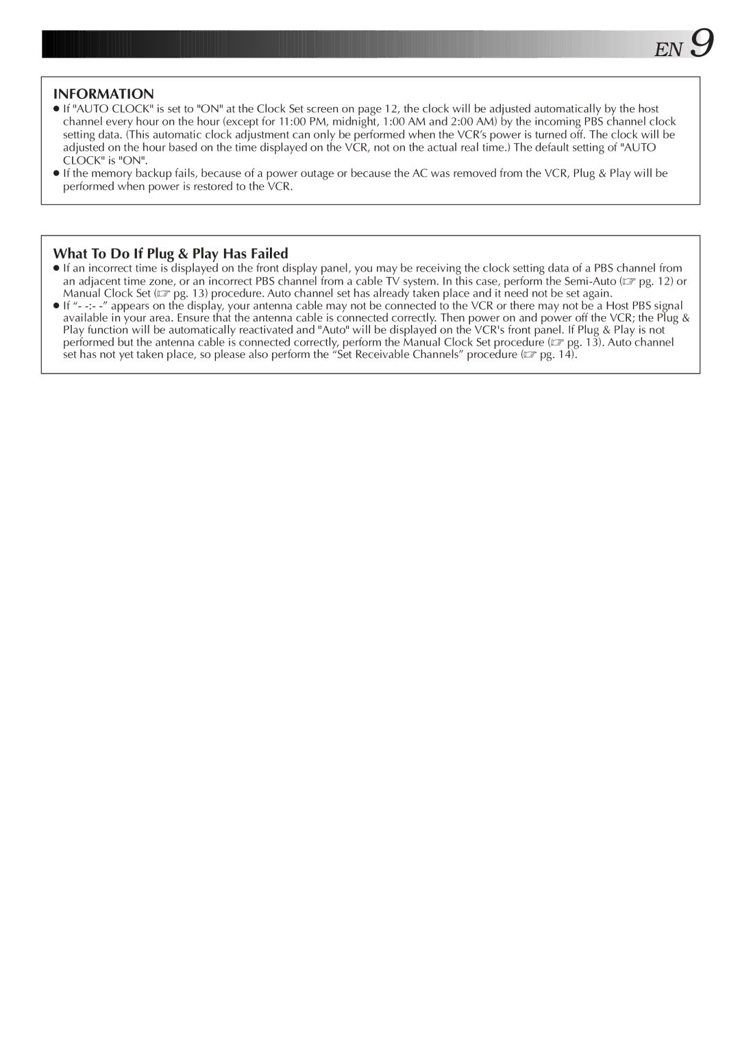 JVC HR-VP673U, HR-VP473U manual Information 