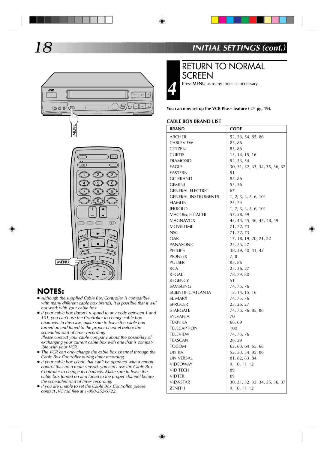 JVC HR-VP634U manual You can now set up the VCR Plus+ feature pg 