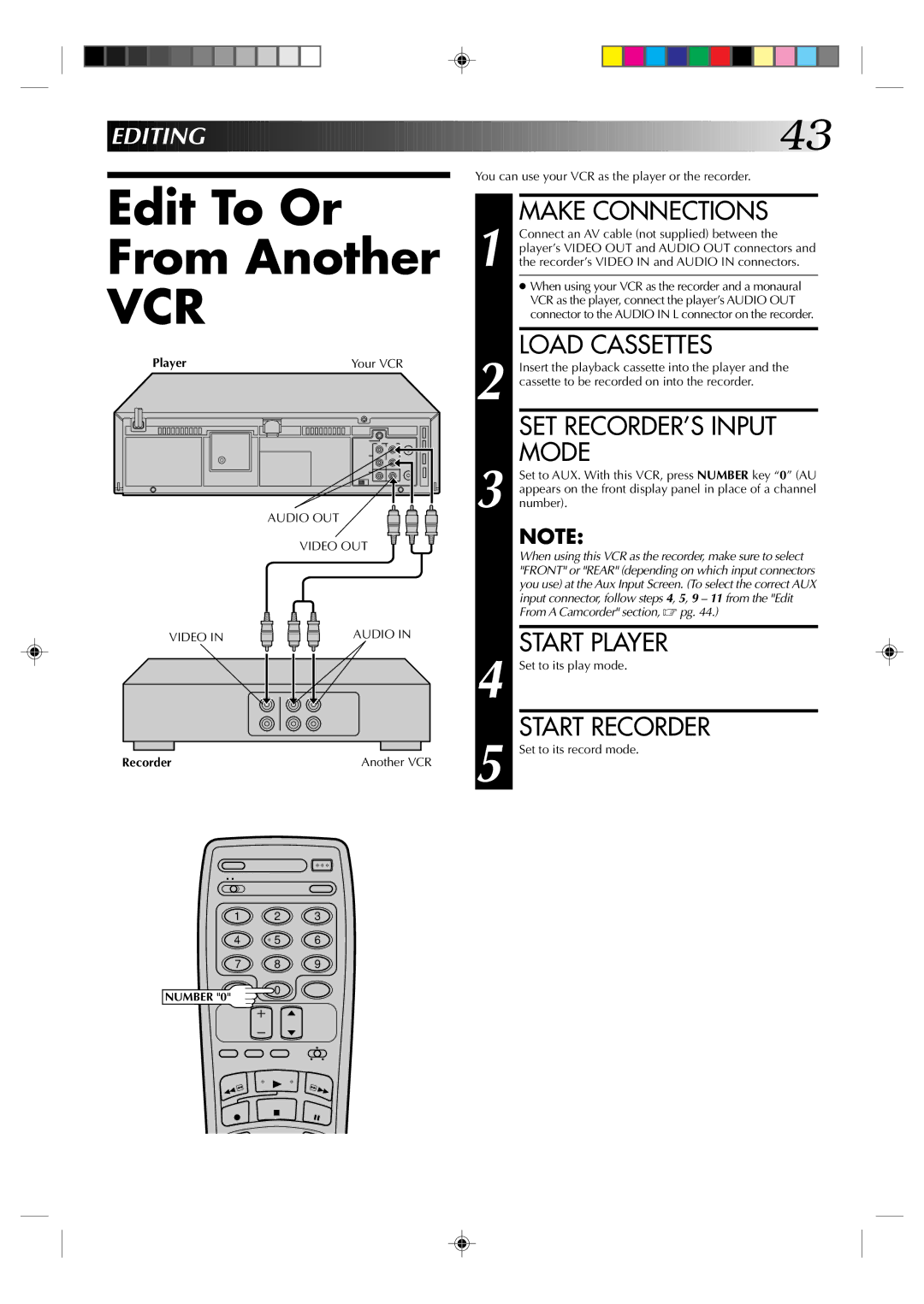 JVC HR-VP636U manual Edit To Or From Another 