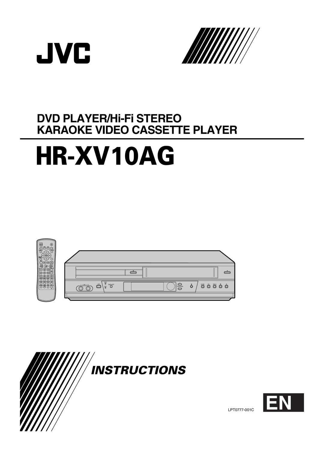 JVC HR-XV10AG manual 