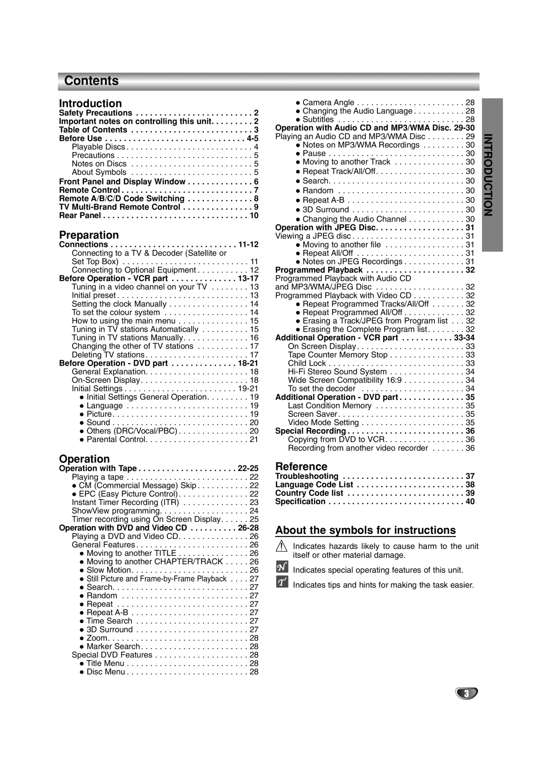 JVC HR-XV2E owner manual Contents 