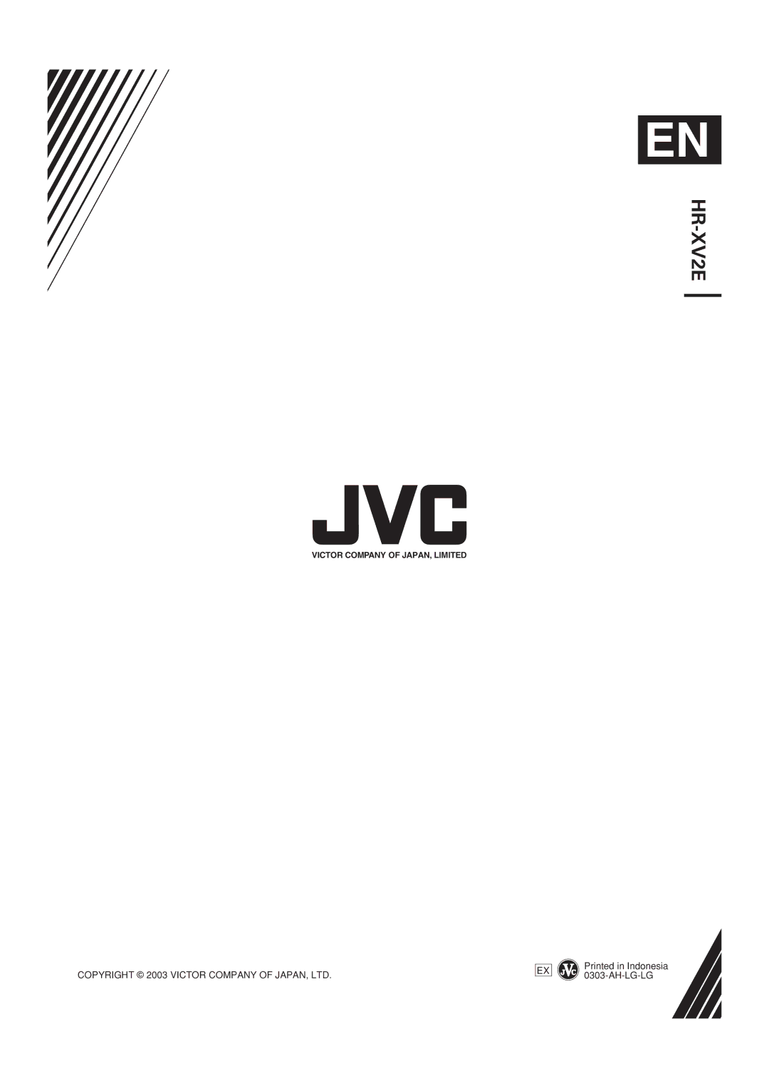 JVC HR-XV2E owner manual 