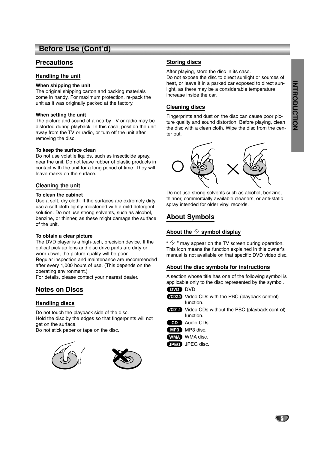 JVC HR-XV2E owner manual Before Use Cont’d, Precautions, About Symbols 