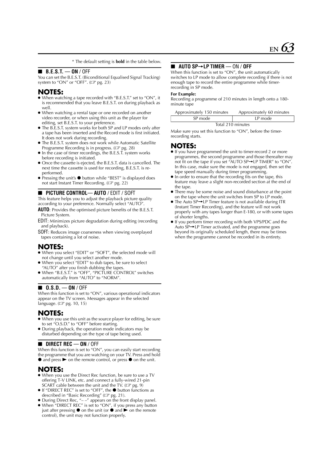 JVC HR-XV3E manual When you use the Direct Rec function, be sure to use a TV, For Example 