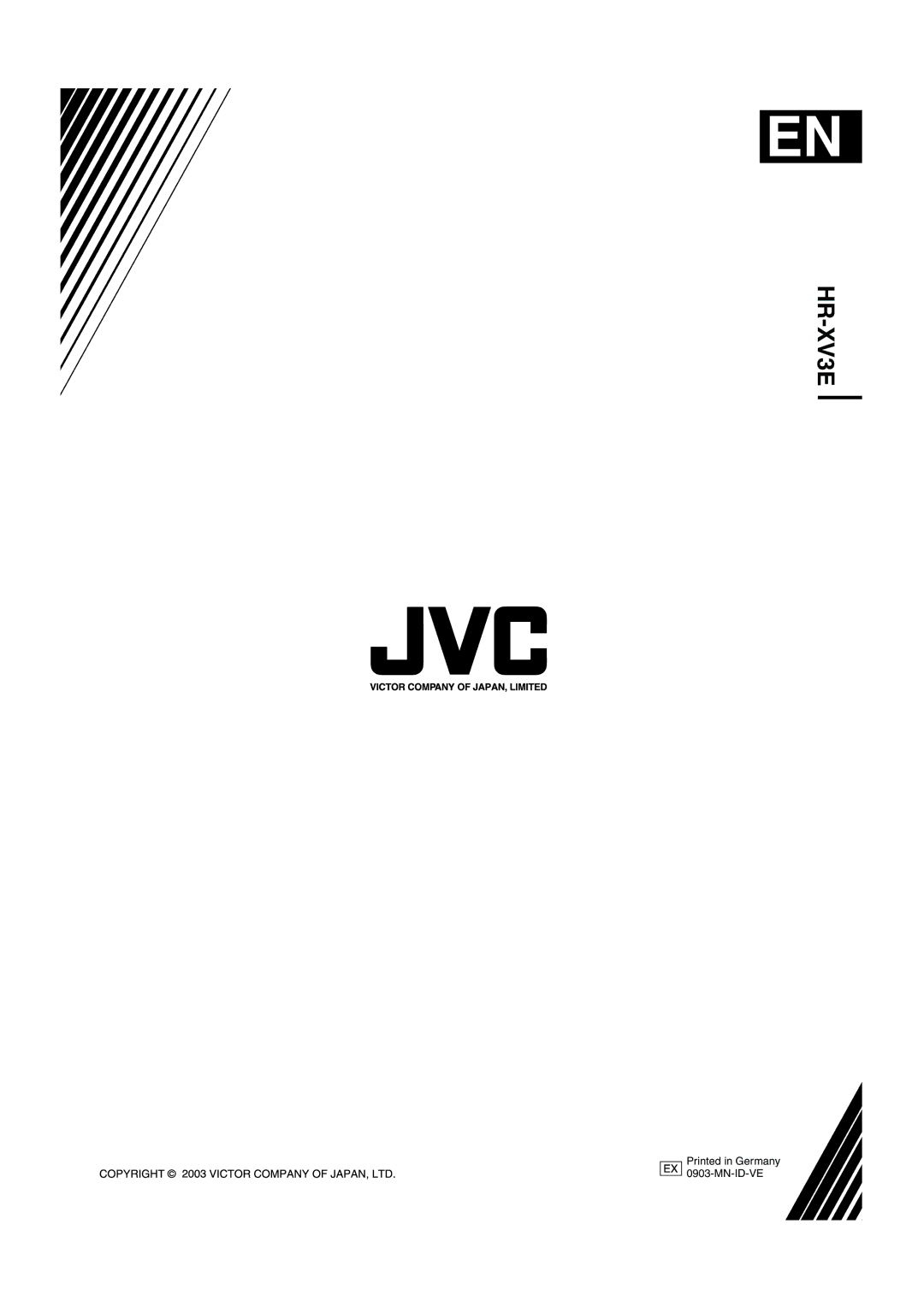 JVC HR-XV3E manual 