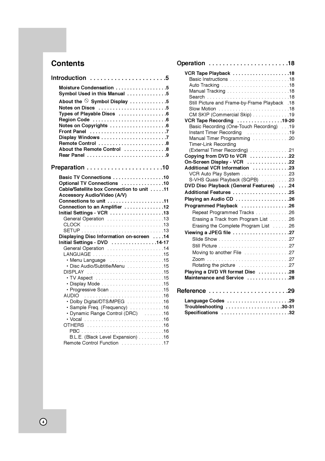 JVC HR-XVC11BJ manual Contents 