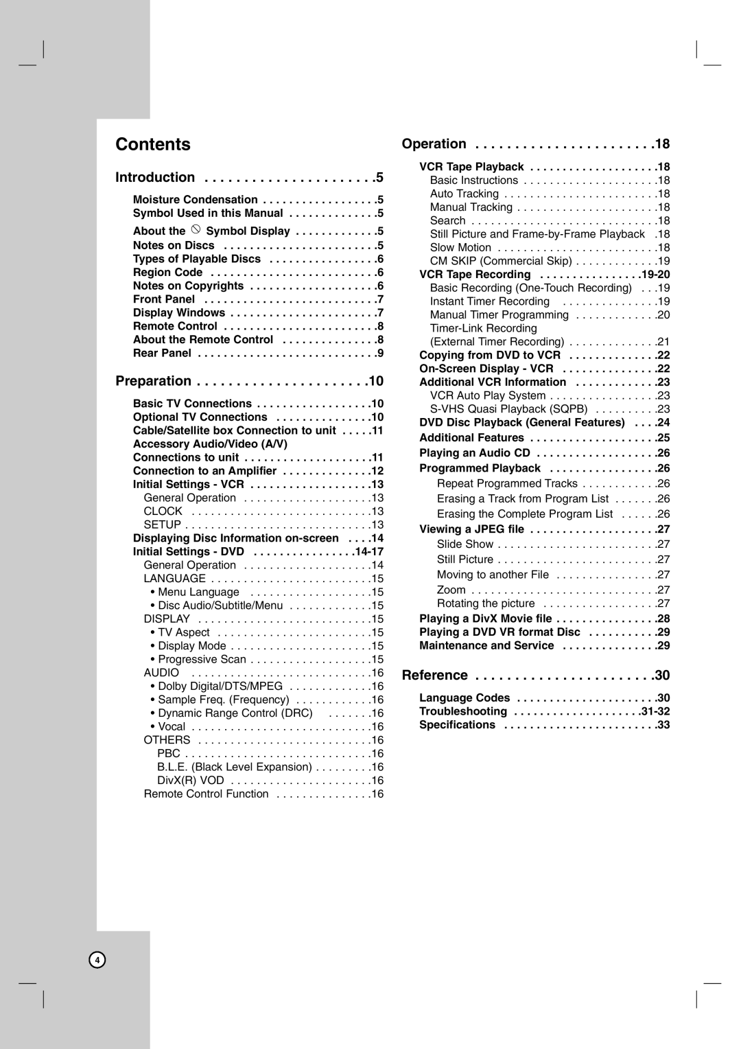 JVC hr-xvc15bu, HR-XVC14BU manual Contents 