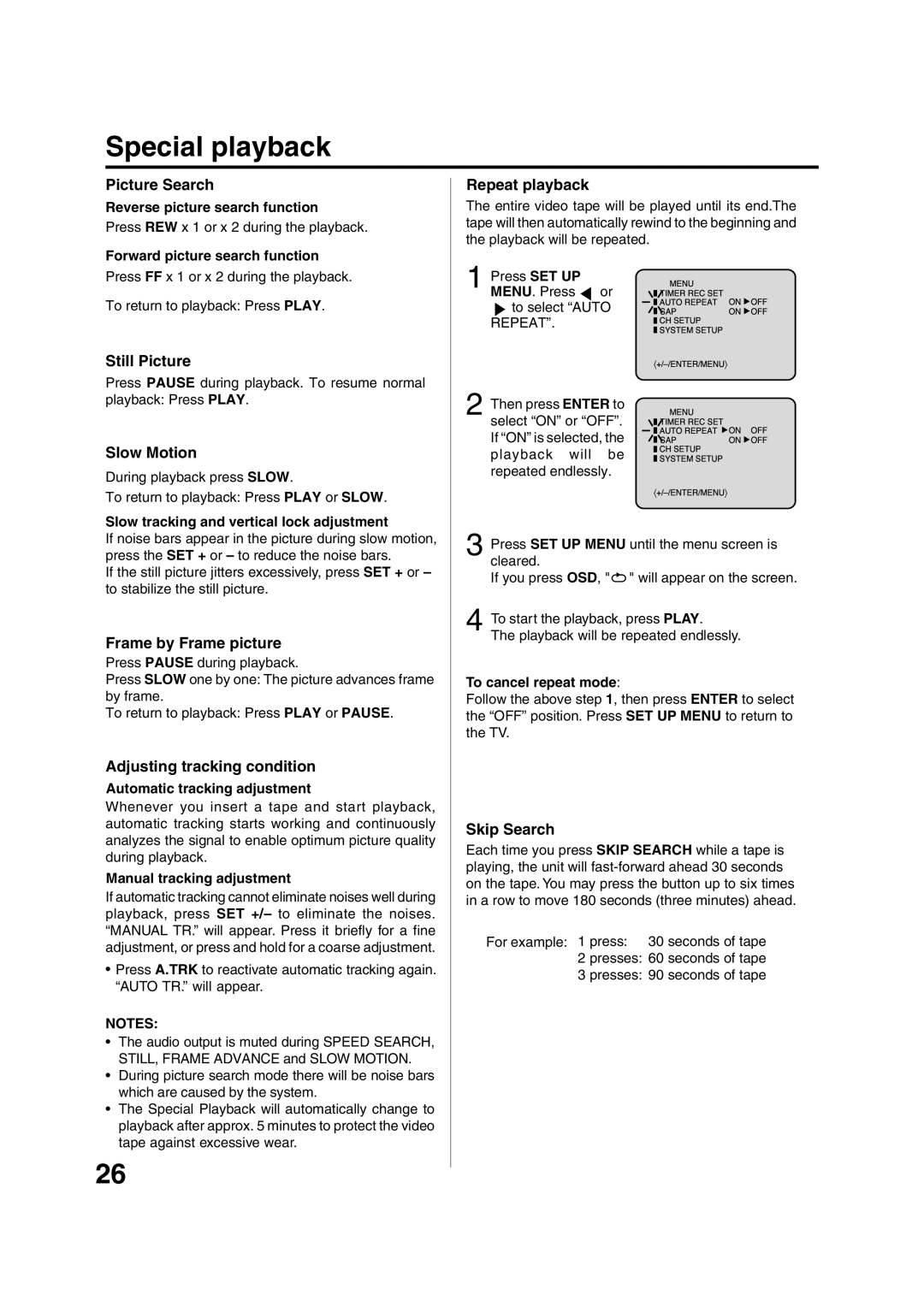 JVC HR-XVC15U manual Special playback 