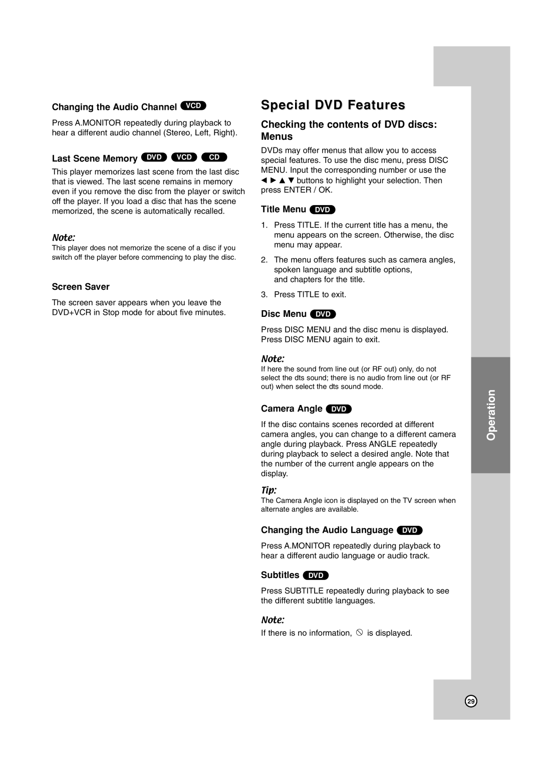 JVC HR-XVC17SU manual Special DVD Features, Checking the contents of DVD discs Menus 