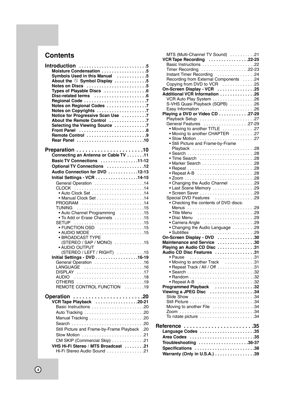 JVC HR-XVC17SU manual Contents 