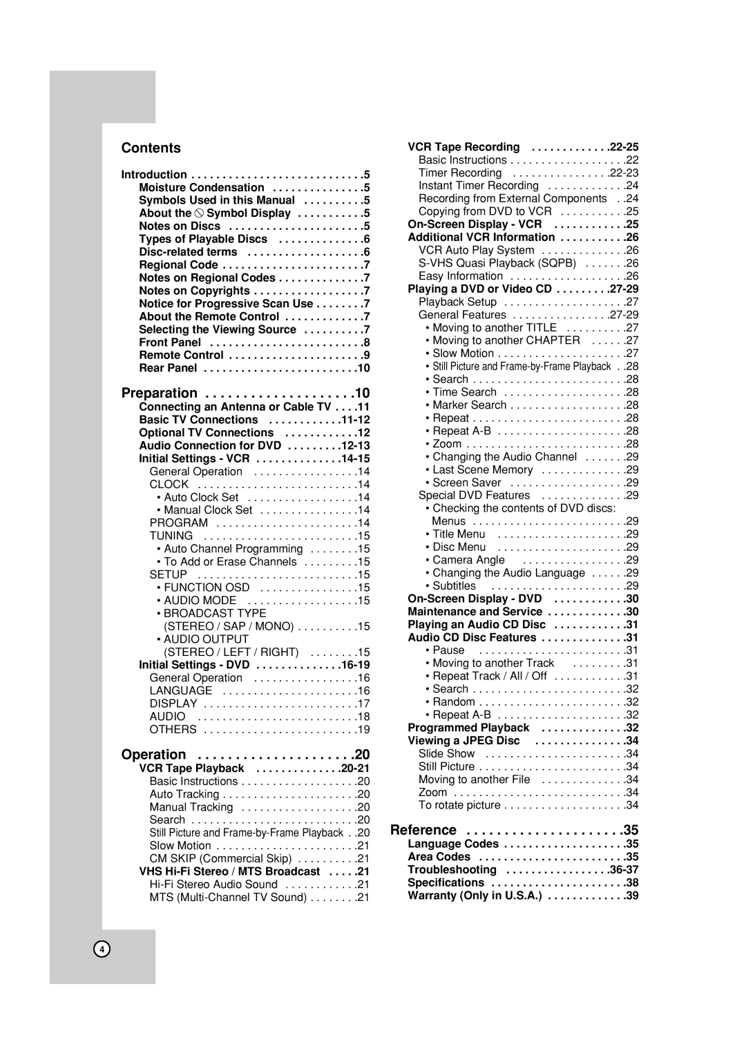 JVC HR-XVC19BUS manual Reference 