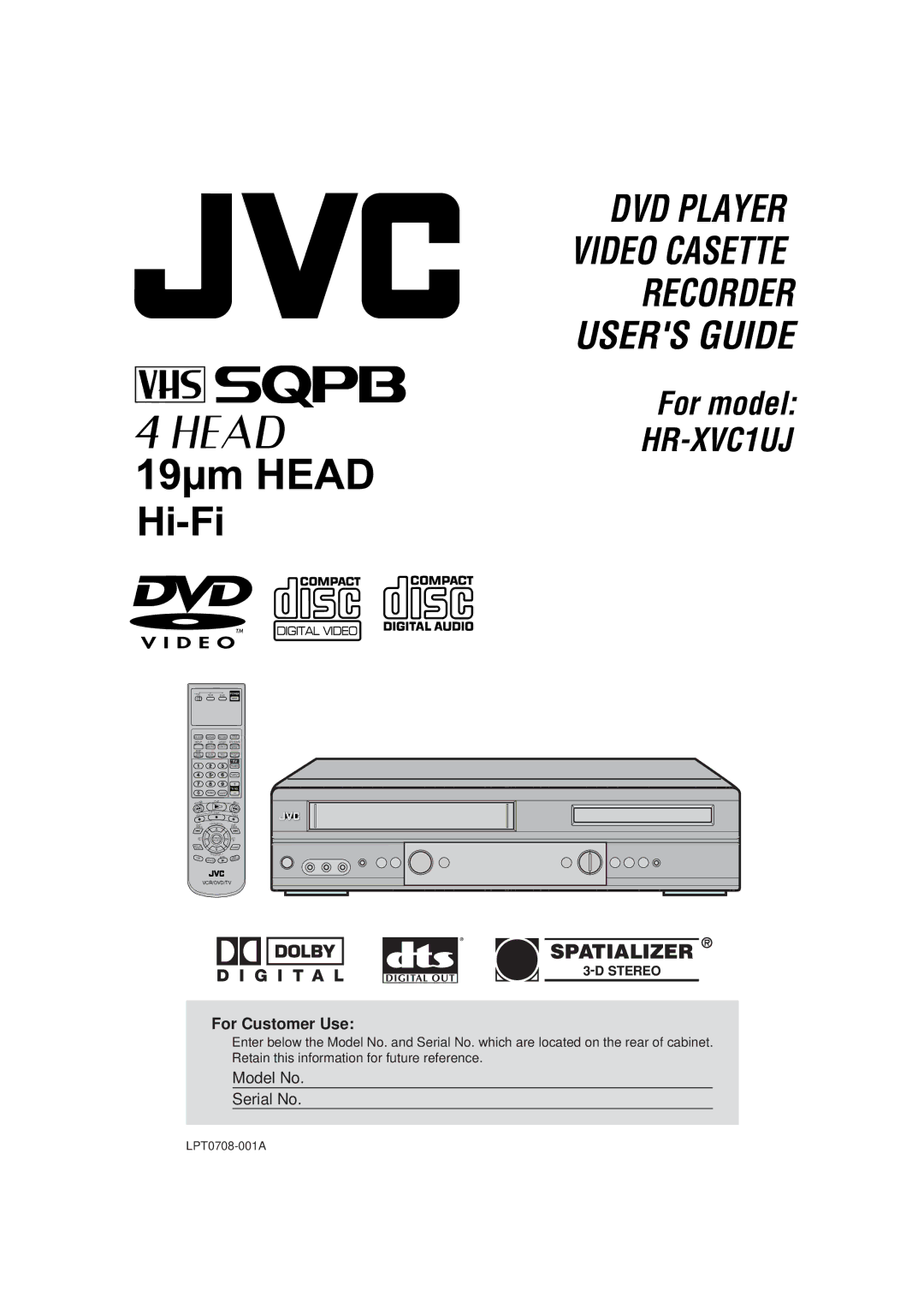 JVC HR-XVC1UJ manual Hi-Fi 