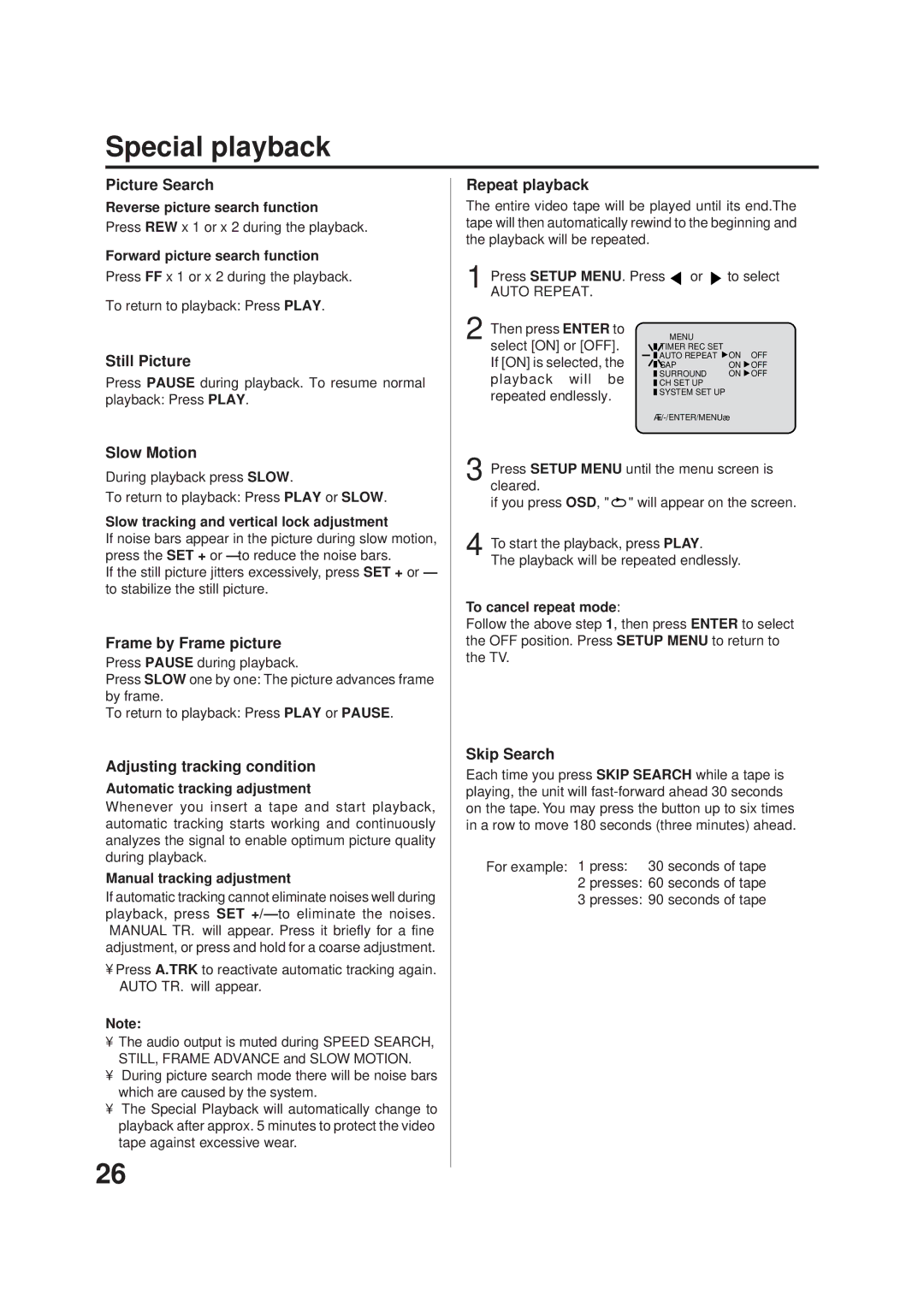 JVC HR-XVC1UJ manual Special playback 