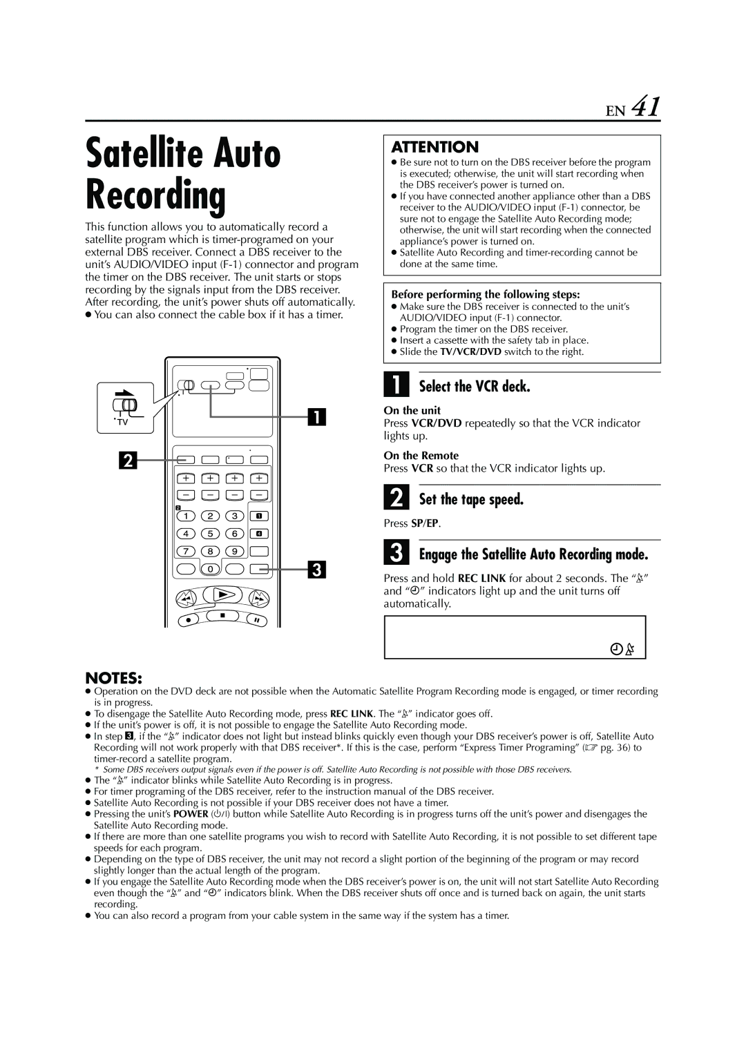 JVC HR-XVC26U manual Satellite Auto Recording, You can also connect the cable box if it has a timer 