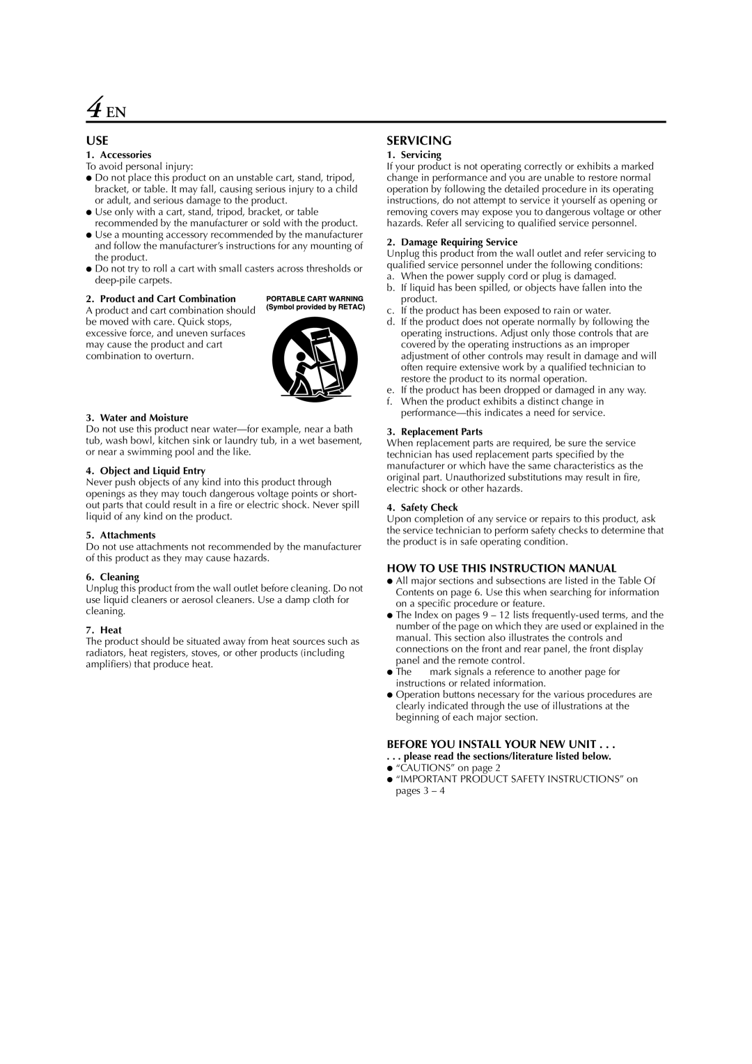 JVC HR-XVC29SU manual Before YOU Install Your NEW Unit 