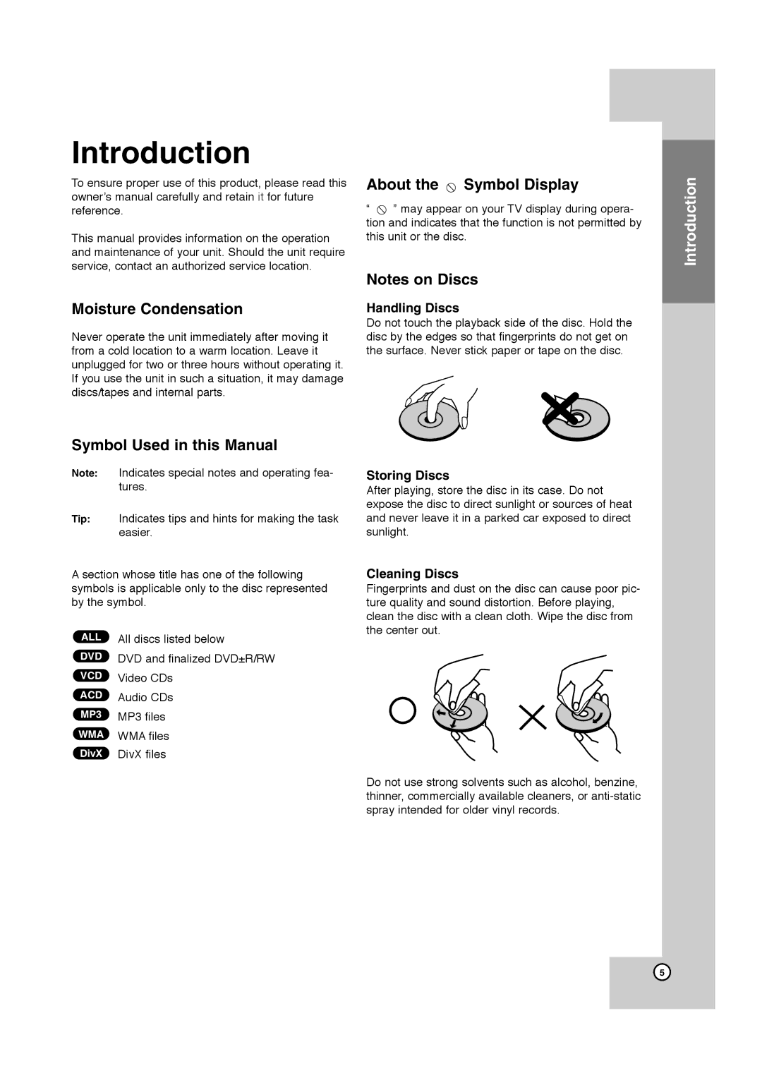 JVC HR-XVC40B, HR-XVC41S manual Moisture Condensation, About the Symbol Display, Symbol Used in this Manual 