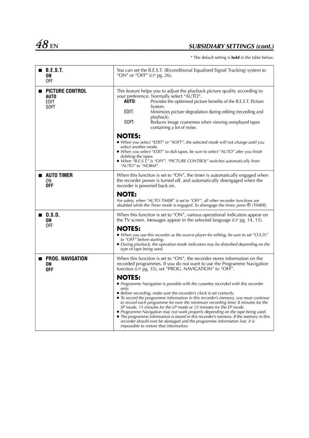 JVC HRS6960E specifications 48 EN 