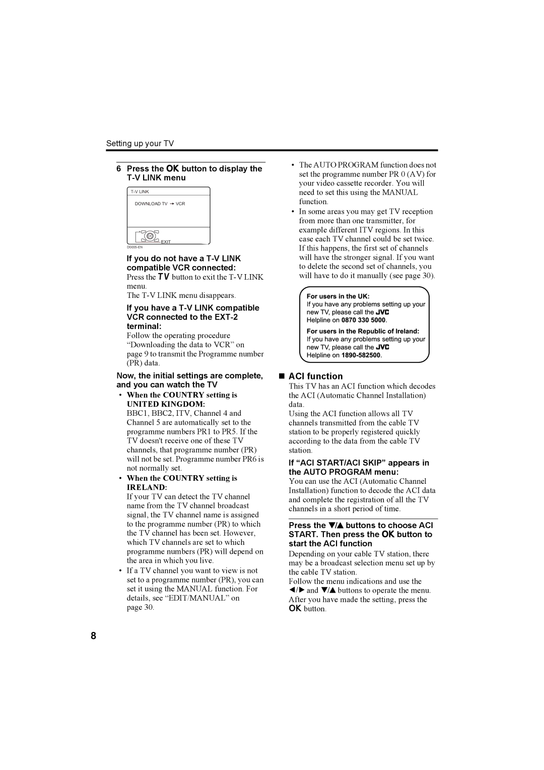 JVC HV-32P37SUE, HV-28P37SUE manual Helplineon1890-582500 