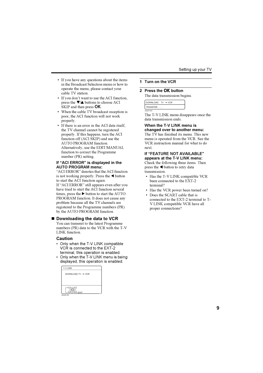 JVC HV-32P37SUE, HV-28P37SUE manual „ Downloading the data to VCR 