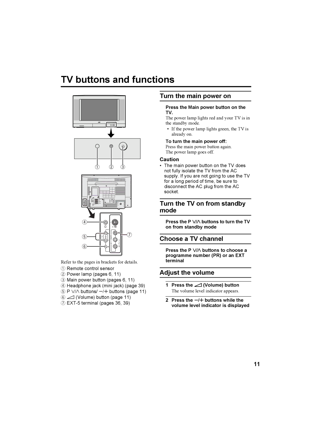 JVC HV-32P37SUE, HV-28P37SUE manual Refer to the pages in brackets for details 