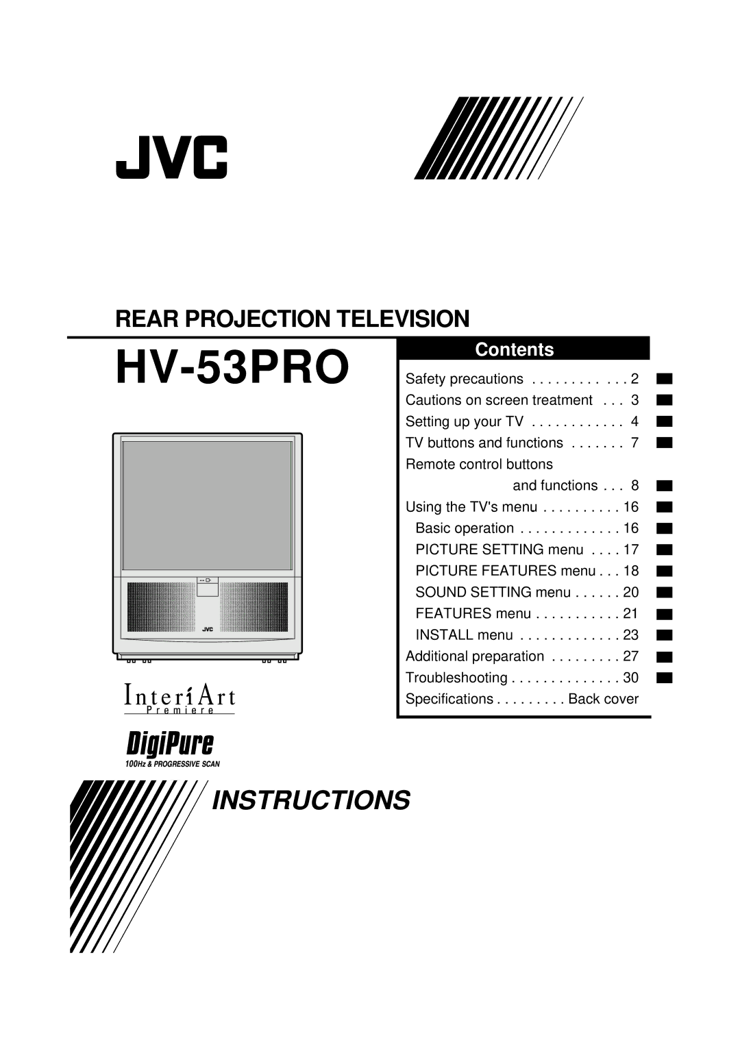 JVC HV-53PRO specifications 