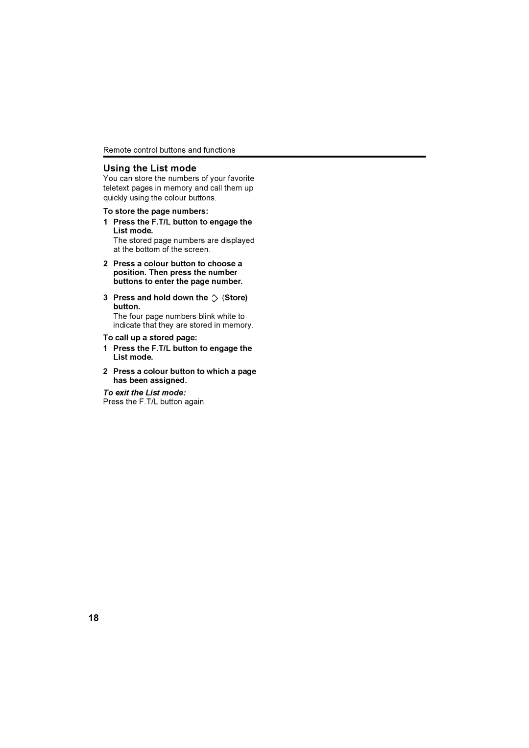 JVC HV-Z34L1, HV-Z29L1, HV-Z29V1, HV-Z34L1 specifications Using the List mode 