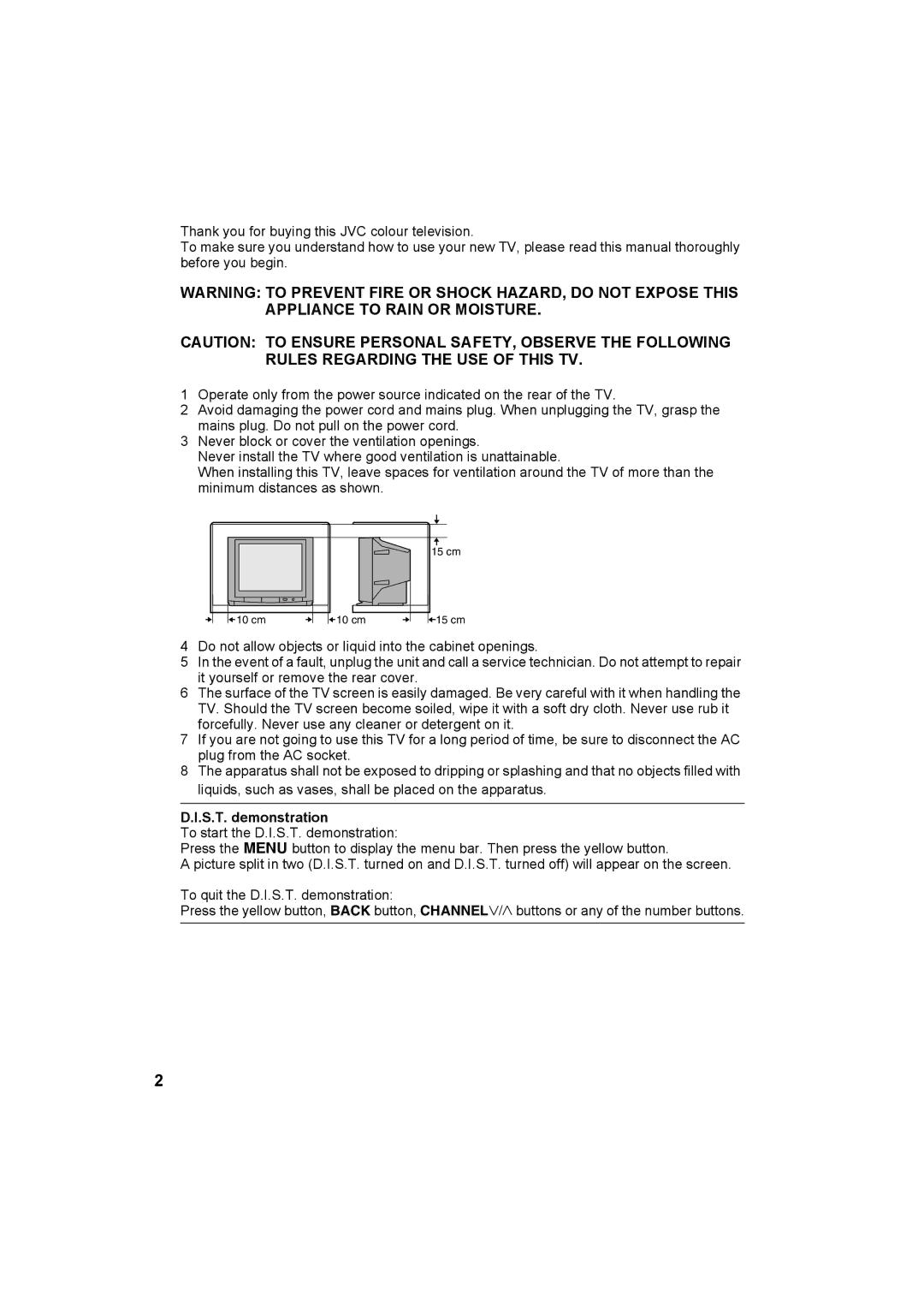 JVC HV-Z34L1, HV-Z29L1, HV-Z29V1, HV-Z34L1 specifications S.T. demonstration 