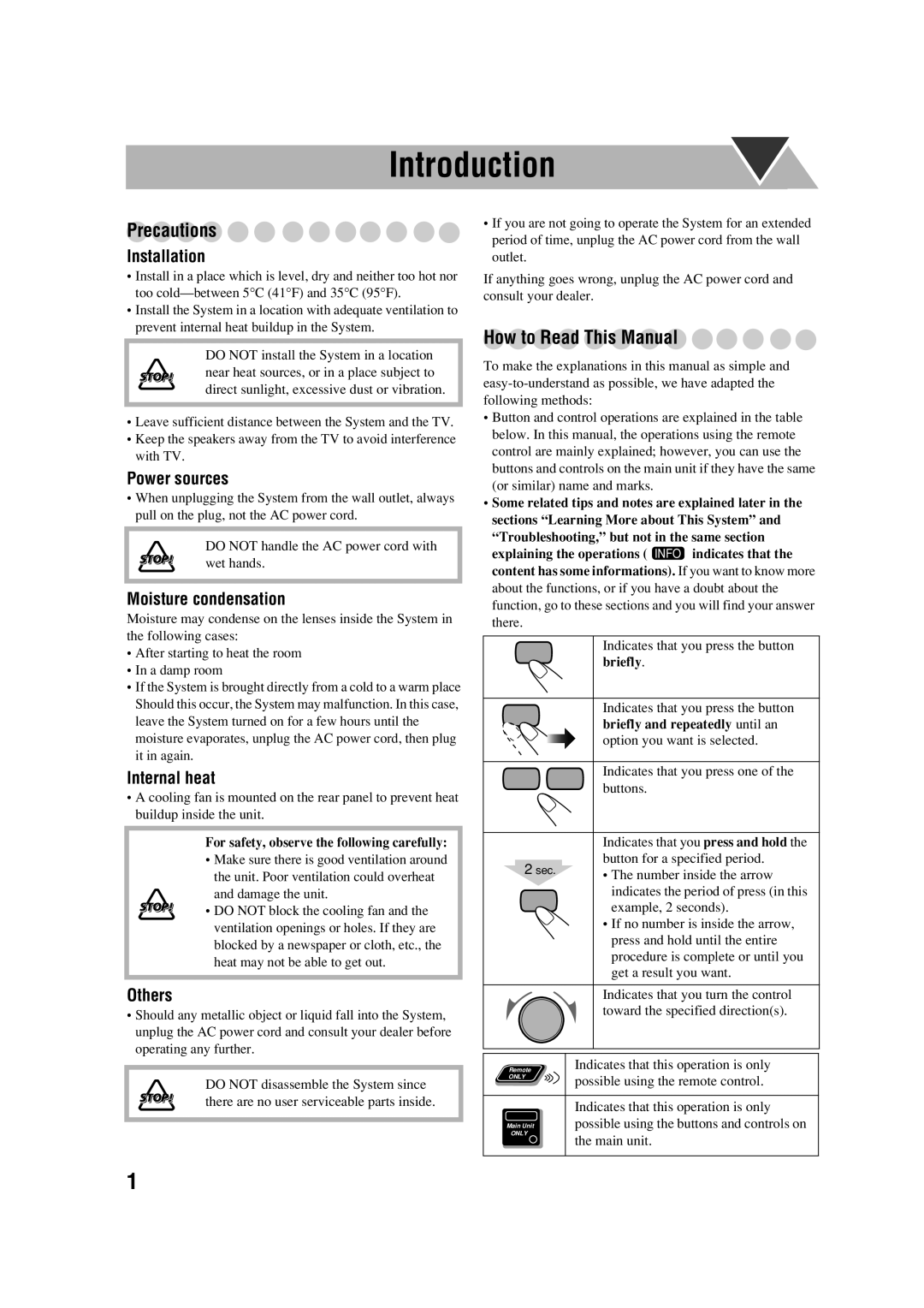 JVC HX-D77 manual Introduction, Precautions, How to Read This Manual 