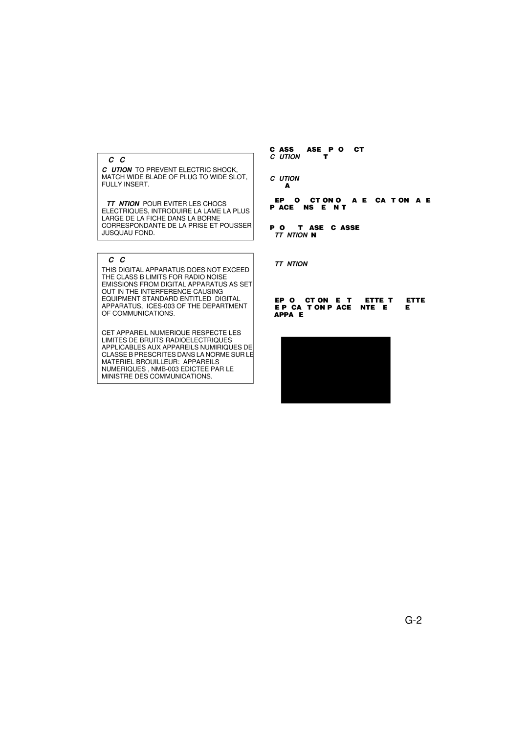 JVC HX-GX7 manual For Canada/pour le Canada 