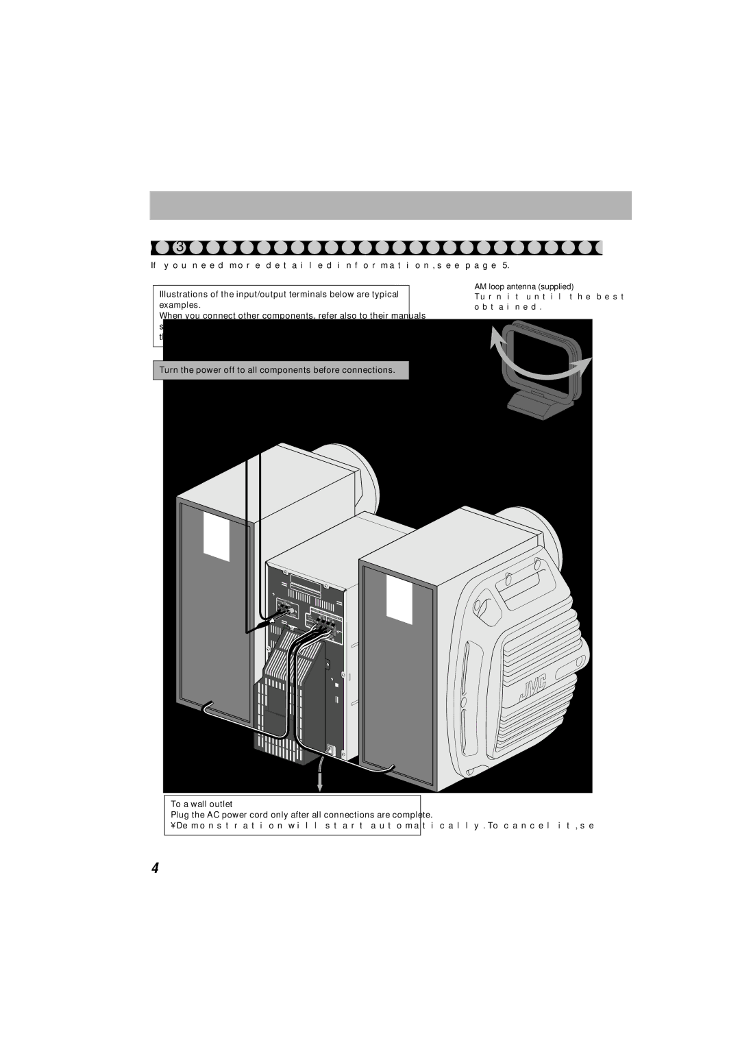 JVC HX-GX7 manual Hook Up, AM loop antenna supplied 